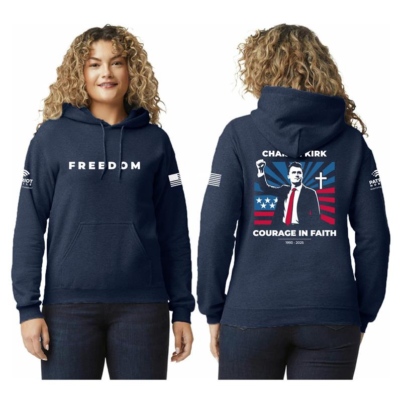 Charlie Kirk "FREEDOM" Hooded Sweatshirt