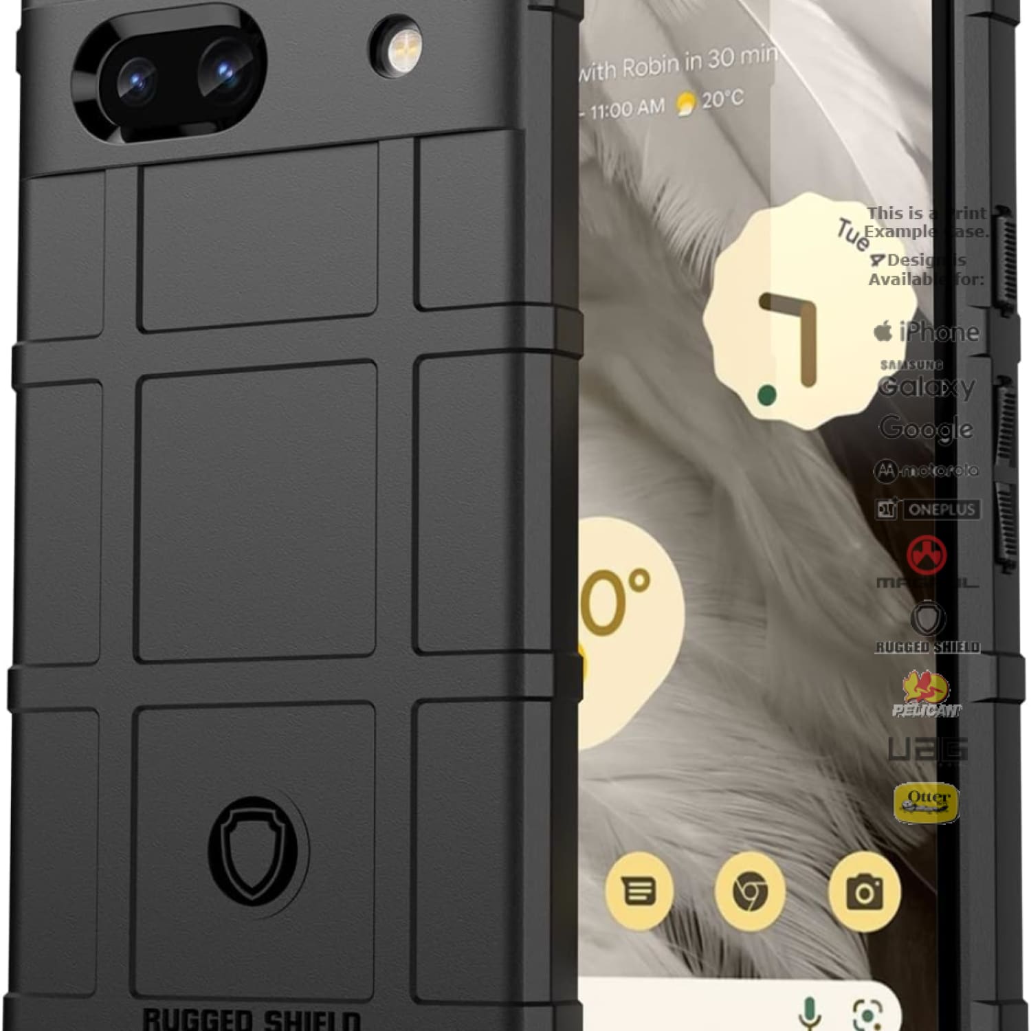 Rugged Shield Branded Solid Color TPU Cases for Google Pixel Phone Models