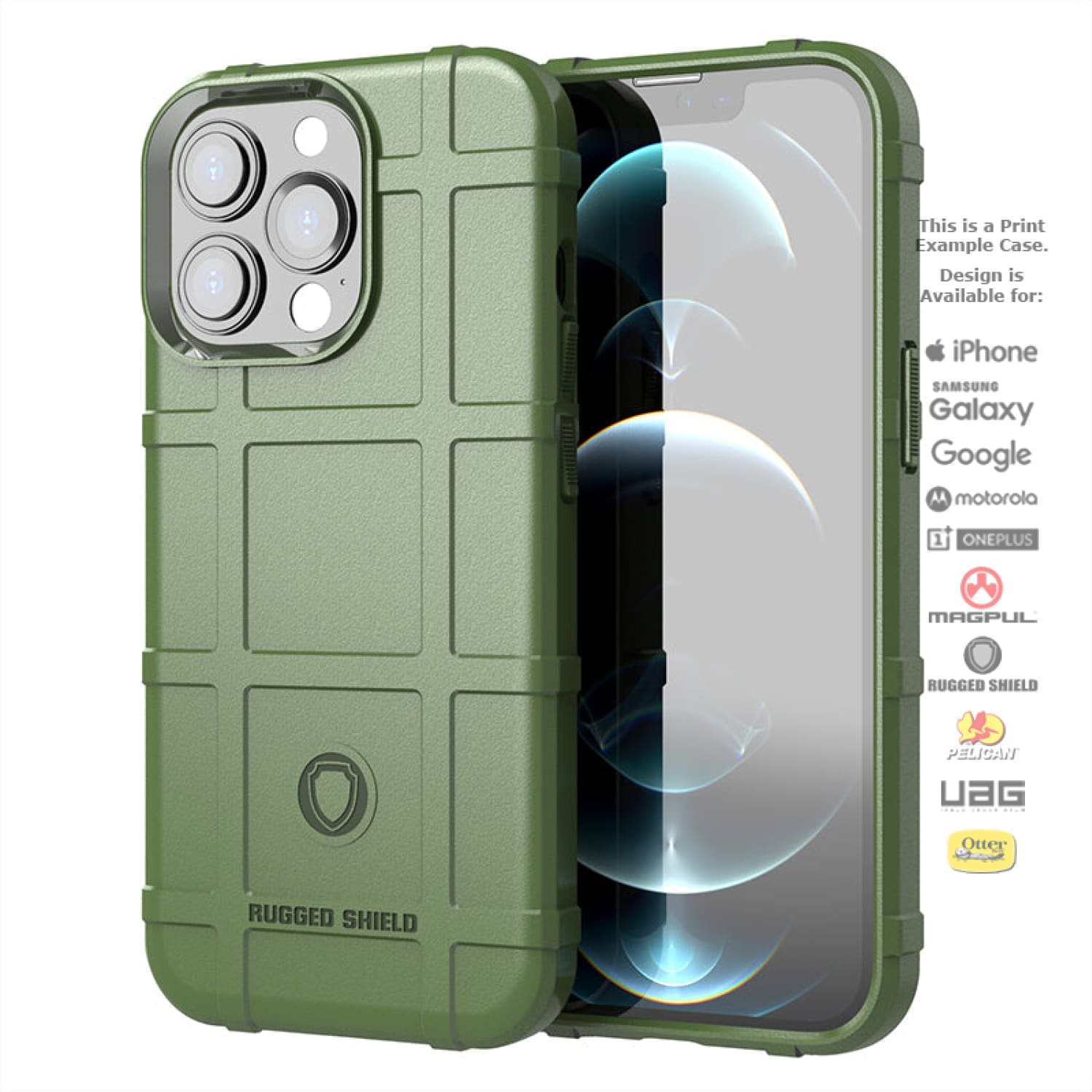 Rugged Shield Branded Solid Color TPU Cases for all Apple iPhone Models