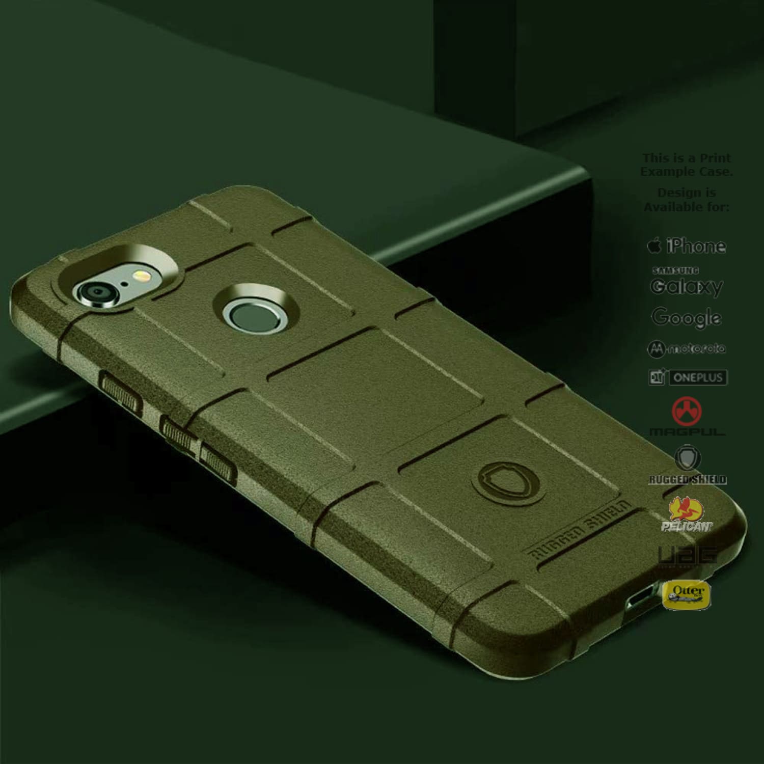 Rugged Shield Branded Solid Color TPU Cases for Google Pixel Phone Models