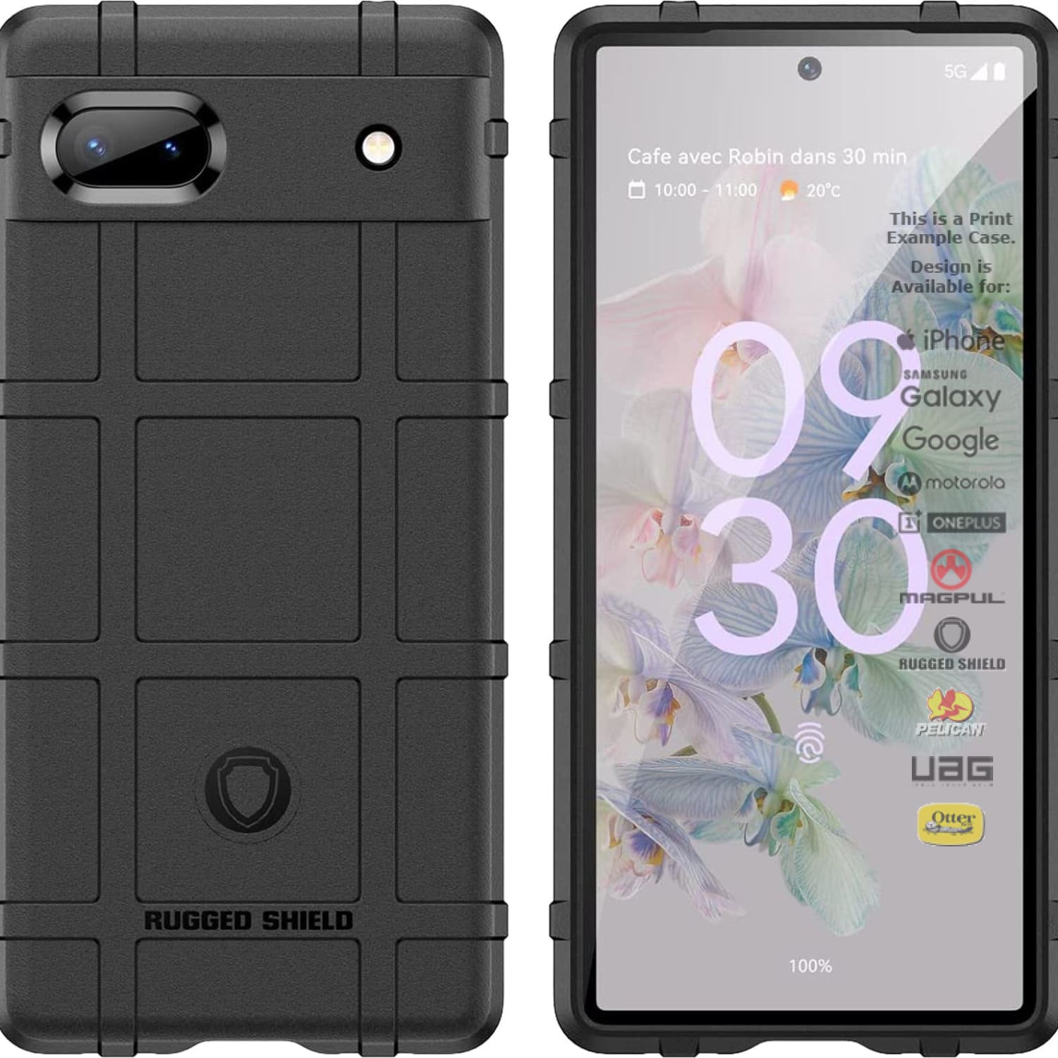 Rugged Shield Branded Solid Color TPU Cases for Google Pixel Phone Models