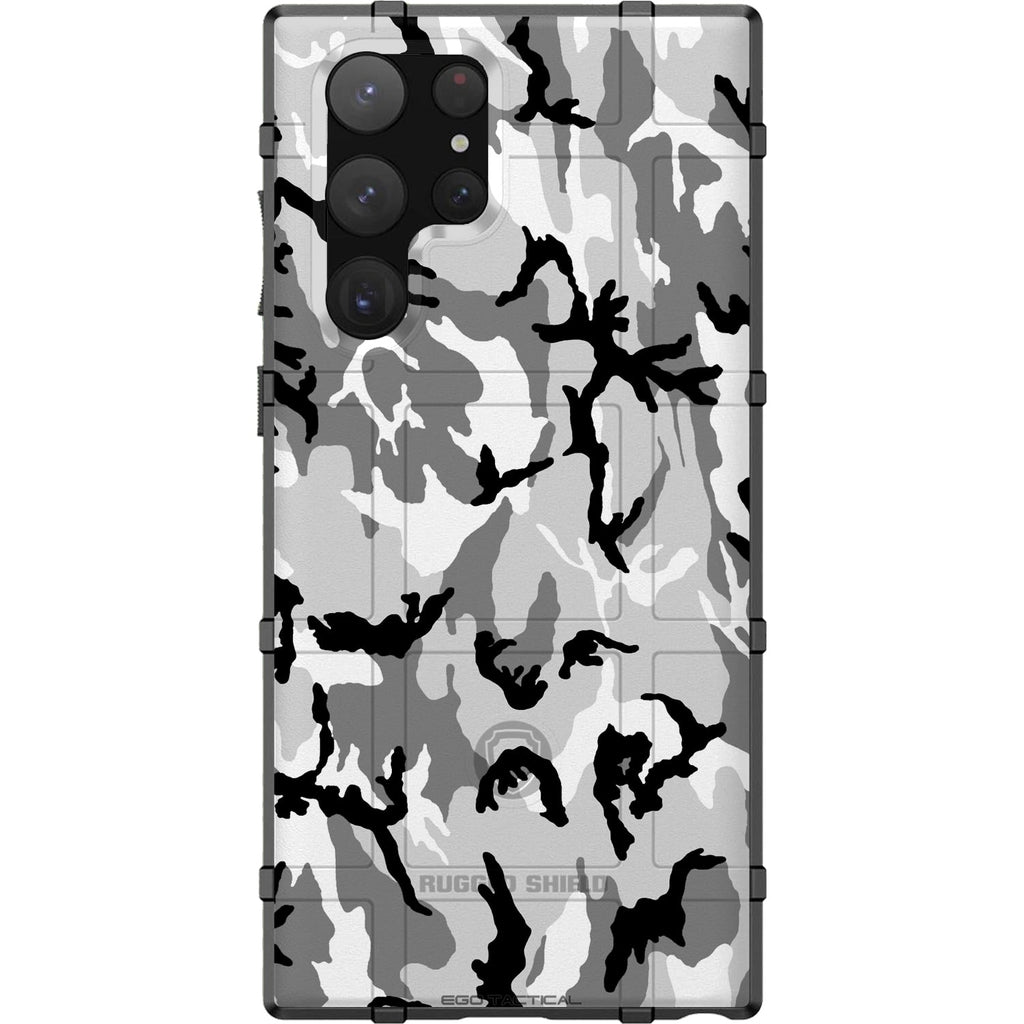 Black Grey White Snow Camouflage Custom Printed Android & Apple Phone Case Design