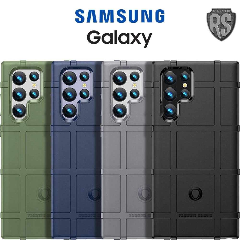 Rugged Shield Branded Solid Color TPU Cases for Samsung Galaxy Phone Models