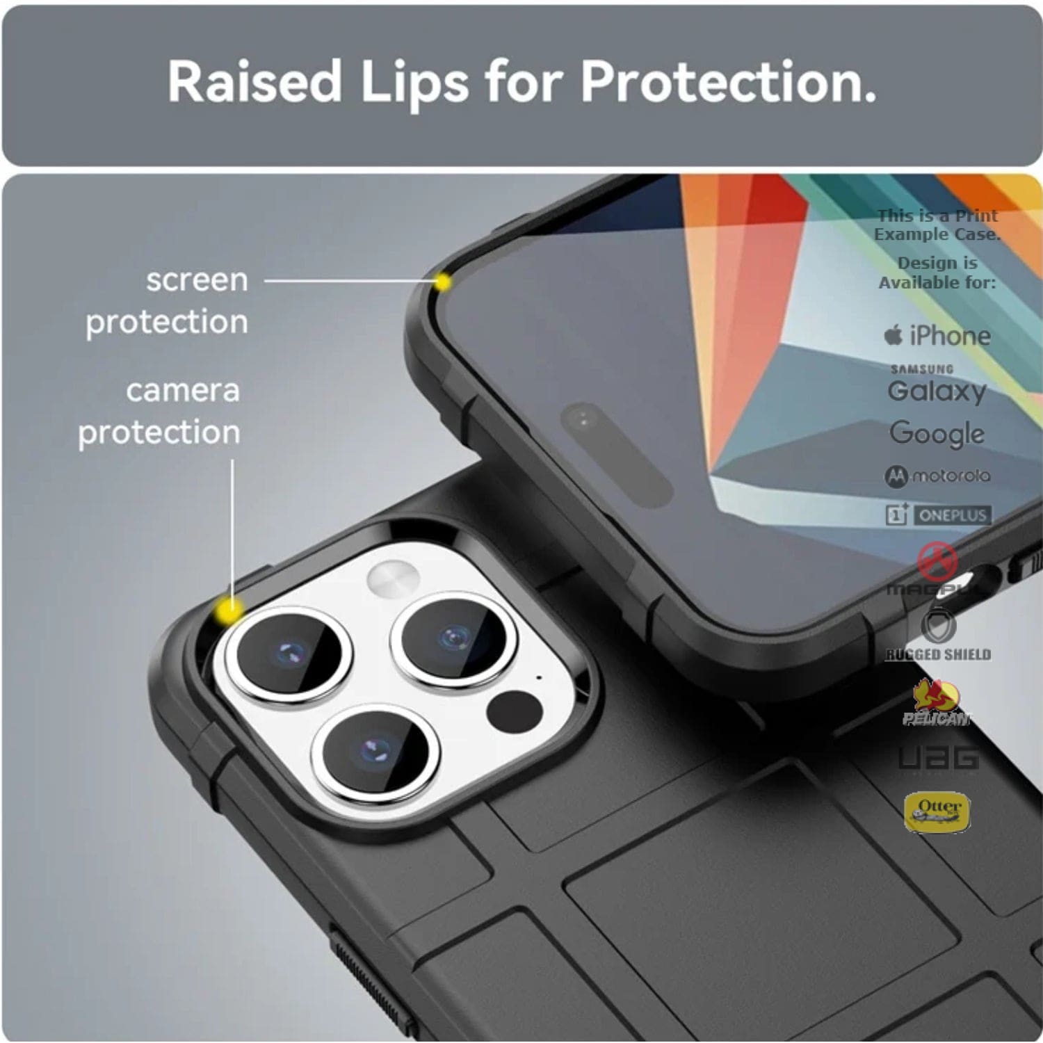 Rugged Shield Branded Solid Color TPU Cases for all Apple iPhone Models