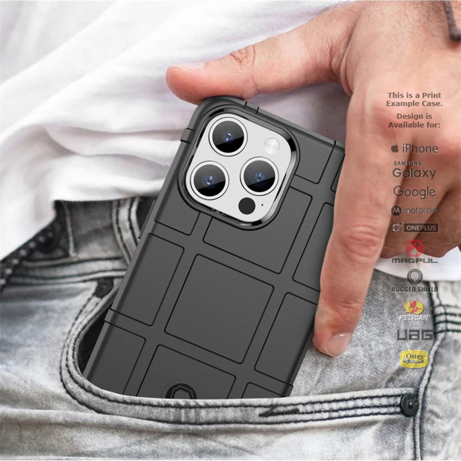 Rugged Shield Branded Solid Color TPU Cases for all Apple iPhone Models