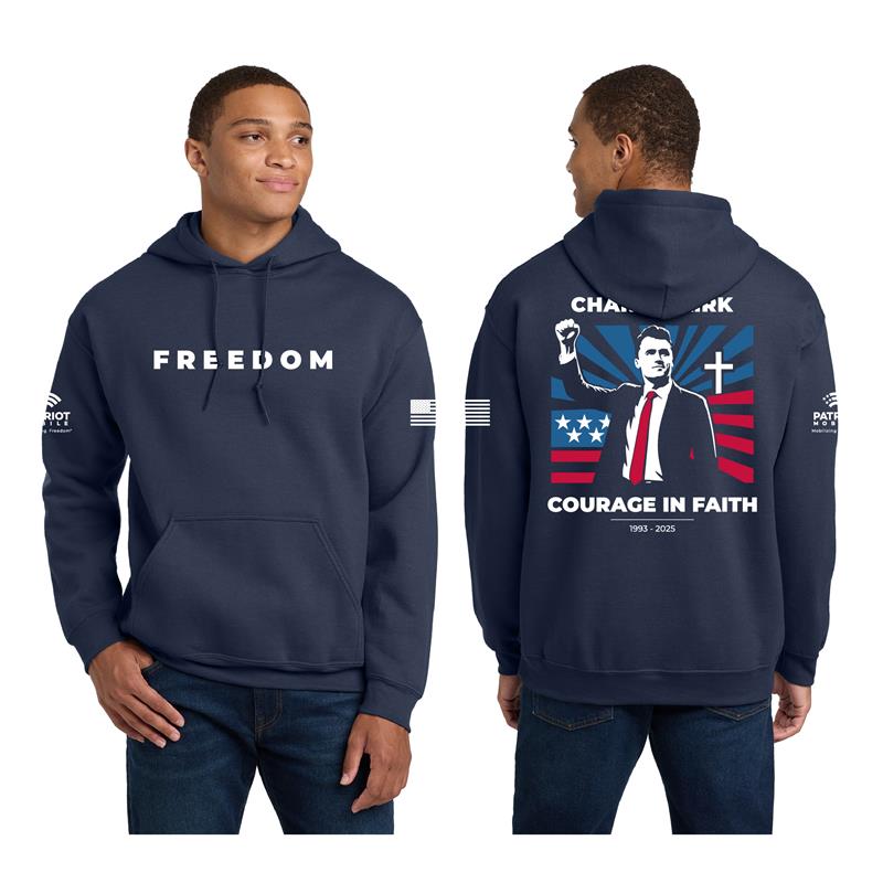 Charlie Kirk "FREEDOM" Hooded Sweatshirt