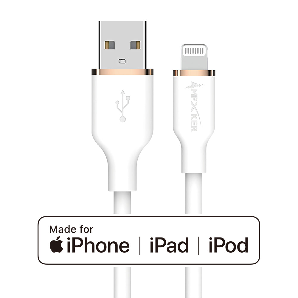 5-Foot Length USB Fast Charging Data Cable USB-A to Lightning (MFI Certified)